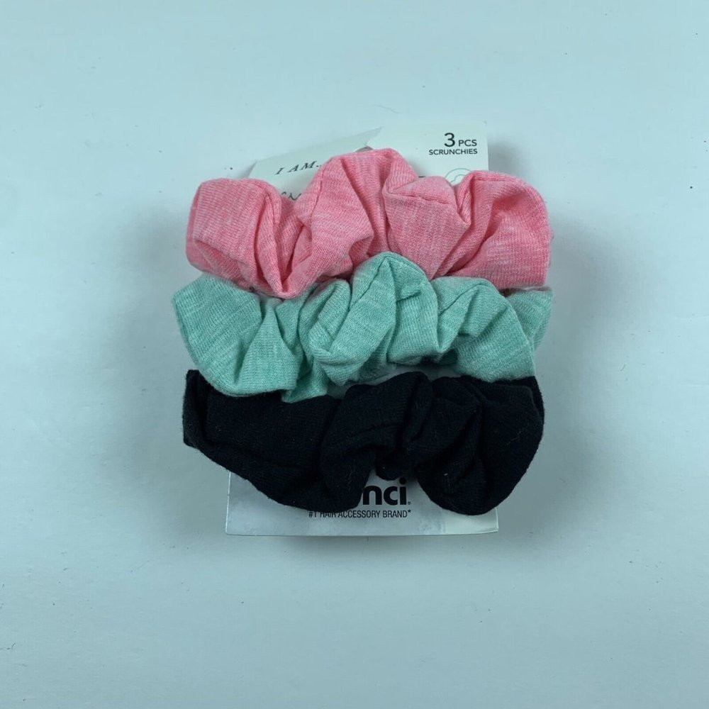 Scunci‎ Hair Scrunchies Band Women's One Size Multicolor Cotton 3 Piece 6187